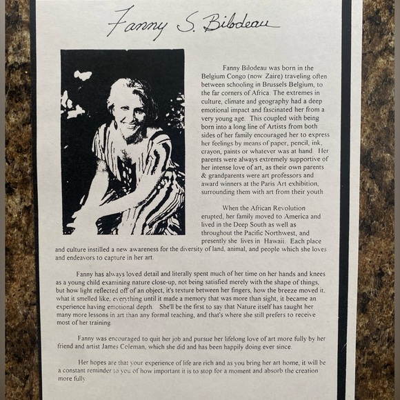 Fanny Bilodeau “Aloha Breakfast” Signed and Numbered Tropical Print 11inx14in - Picture 2 of 5